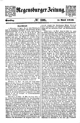 Regensburger Zeitung Samstag 19. April 1856