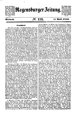 Regensburger Zeitung Mittwoch 23. April 1856