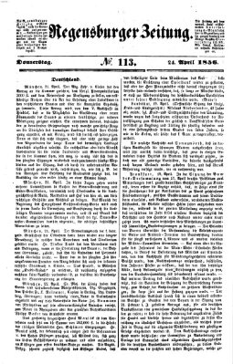 Regensburger Zeitung Donnerstag 24. April 1856