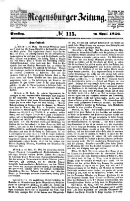 Regensburger Zeitung Samstag 26. April 1856