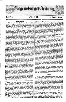 Regensburger Zeitung Samstag 7. Juni 1856