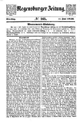 Regensburger Zeitung Dienstag 17. Juni 1856