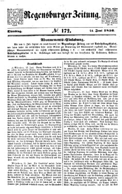 Regensburger Zeitung Dienstag 24. Juni 1856