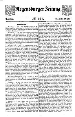 Regensburger Zeitung Sonntag 13. Juli 1856