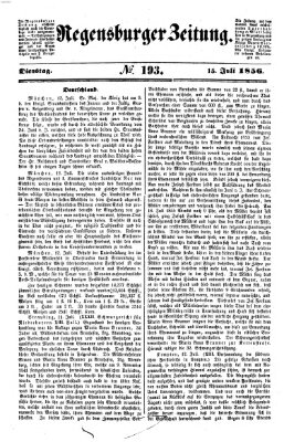 Regensburger Zeitung Dienstag 15. Juli 1856