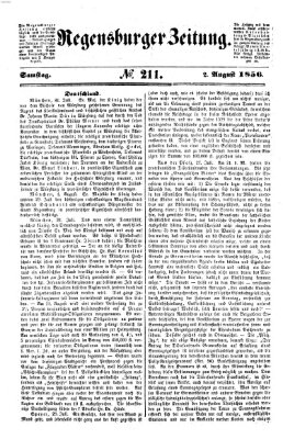 Regensburger Zeitung Samstag 2. August 1856