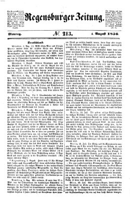 Regensburger Zeitung Montag 4. August 1856