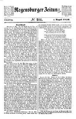 Regensburger Zeitung Dienstag 5. August 1856