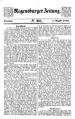 Regensburger Zeitung Dienstag 12. August 1856