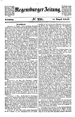 Regensburger Zeitung Dienstag 19. August 1856