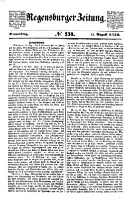 Regensburger Zeitung Donnerstag 21. August 1856