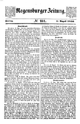 Regensburger Zeitung Freitag 22. August 1856