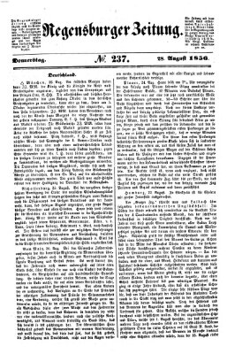 Regensburger Zeitung Donnerstag 28. August 1856