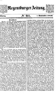 Regensburger Zeitung Montag 1. September 1856