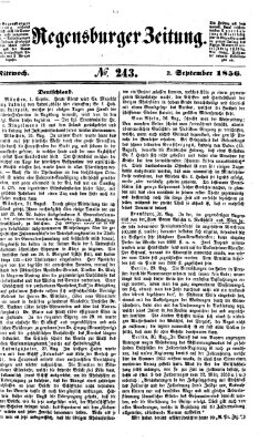 Regensburger Zeitung Mittwoch 3. September 1856