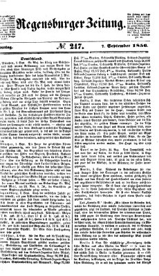Regensburger Zeitung Sonntag 7. September 1856