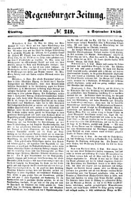 Regensburger Zeitung Dienstag 9. September 1856