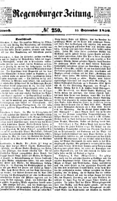 Regensburger Zeitung Mittwoch 10. September 1856