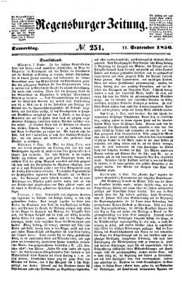 Regensburger Zeitung Donnerstag 11. September 1856