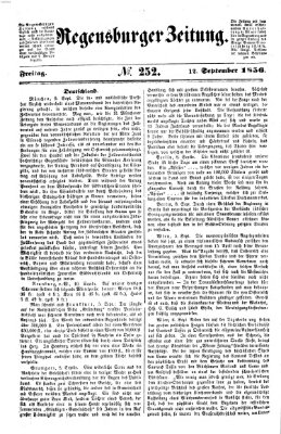 Regensburger Zeitung Freitag 12. September 1856