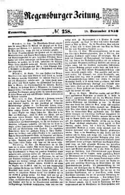 Regensburger Zeitung Donnerstag 18. September 1856