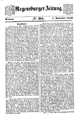 Regensburger Zeitung Sonntag 21. September 1856