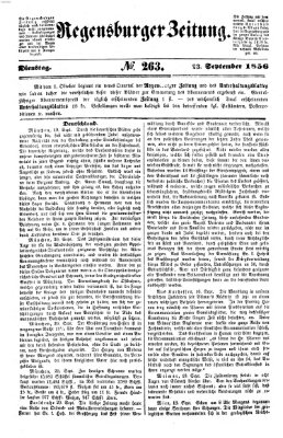 Regensburger Zeitung Dienstag 23. September 1856