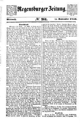 Regensburger Zeitung Mittwoch 24. September 1856