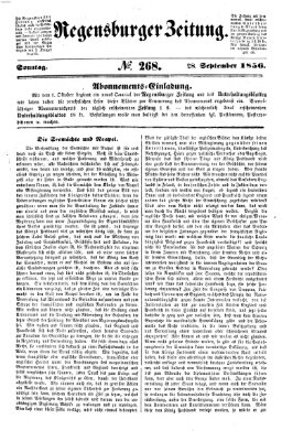 Regensburger Zeitung Sonntag 28. September 1856