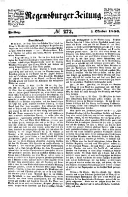 Regensburger Zeitung Freitag 3. Oktober 1856