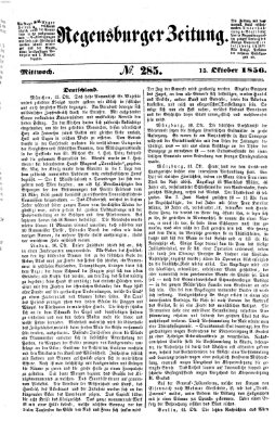 Regensburger Zeitung Mittwoch 15. Oktober 1856