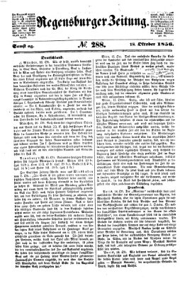 Regensburger Zeitung Samstag 18. Oktober 1856