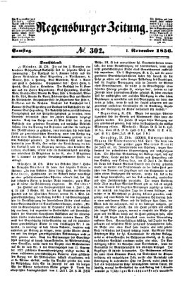 Regensburger Zeitung Samstag 1. November 1856