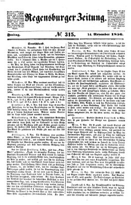 Regensburger Zeitung Freitag 14. November 1856