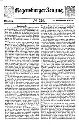 Regensburger Zeitung Dienstag 25. November 1856