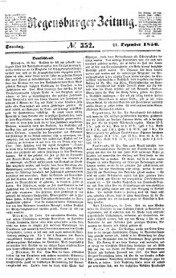 Regensburger Zeitung Sonntag 21. Dezember 1856