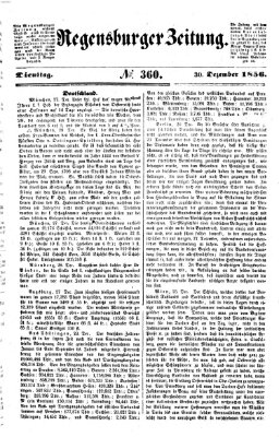 Regensburger Zeitung Dienstag 30. Dezember 1856