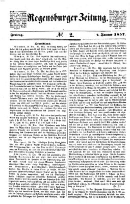 Regensburger Zeitung Freitag 2. Januar 1857