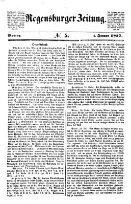 Regensburger Zeitung Montag 5. Januar 1857