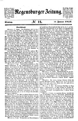 Regensburger Zeitung Montag 12. Januar 1857