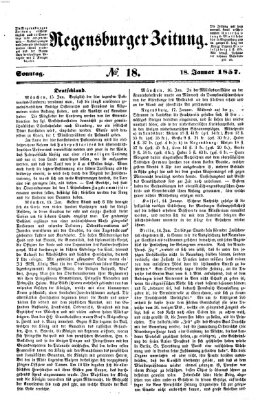 Regensburger Zeitung Sonntag 18. Januar 1857