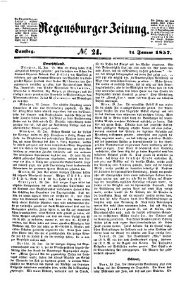 Regensburger Zeitung Samstag 24. Januar 1857