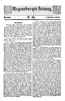 Regensburger Zeitung Samstag 7. Februar 1857