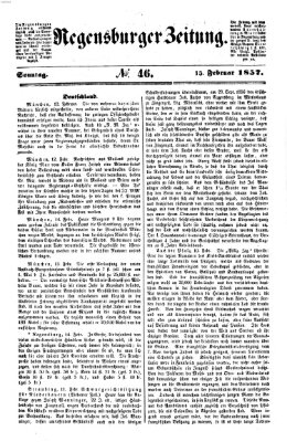 Regensburger Zeitung Sonntag 15. Februar 1857