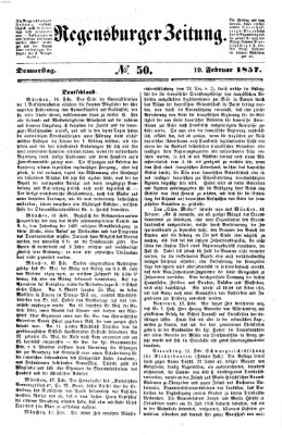 Regensburger Zeitung Donnerstag 19. Februar 1857