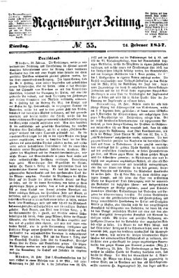 Regensburger Zeitung Dienstag 24. Februar 1857