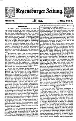 Regensburger Zeitung Mittwoch 4. März 1857