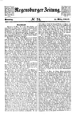 Regensburger Zeitung Sonntag 15. März 1857