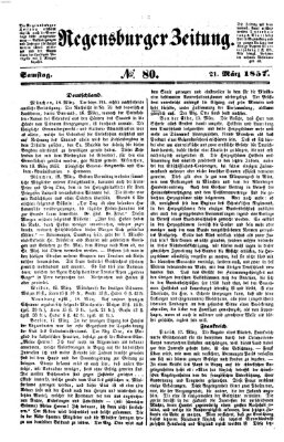 Regensburger Zeitung Samstag 21. März 1857