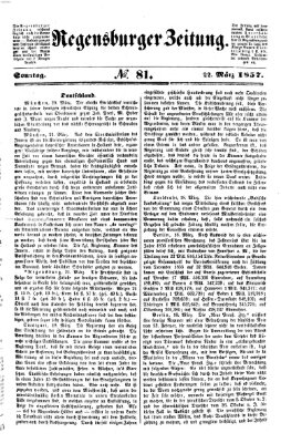 Regensburger Zeitung Sonntag 22. März 1857